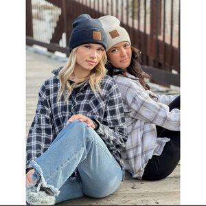 #857  🚨 SALE Navy Blue Unisex Classic Oversized Logo Cc Beanie